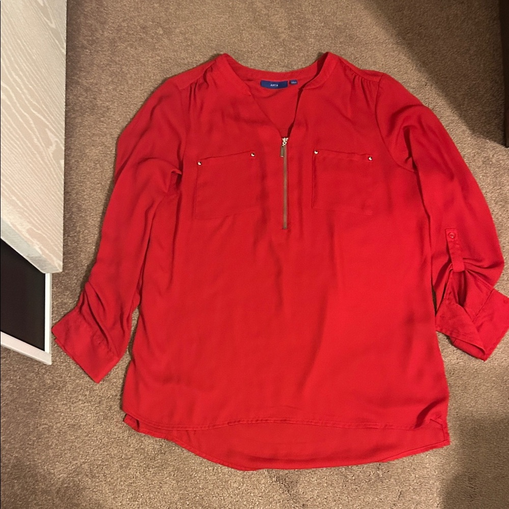 Apt. 9 Vibrant Red Top